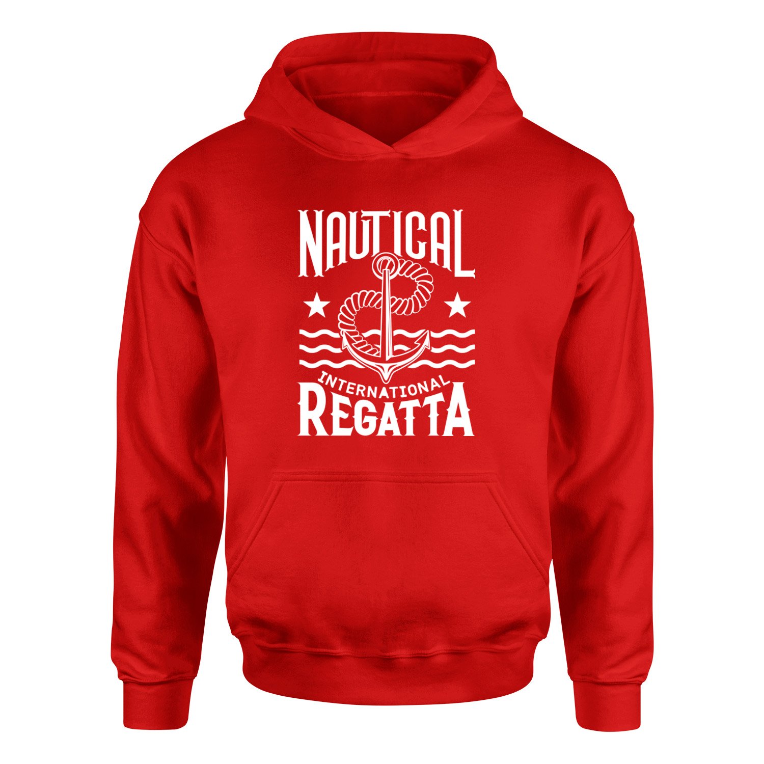 Nautical Regatta Hoodie S - Kırmızı