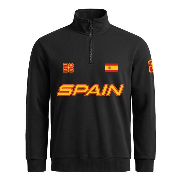 İspanya 2026 Yarım Fermuarlı Sweatshirt