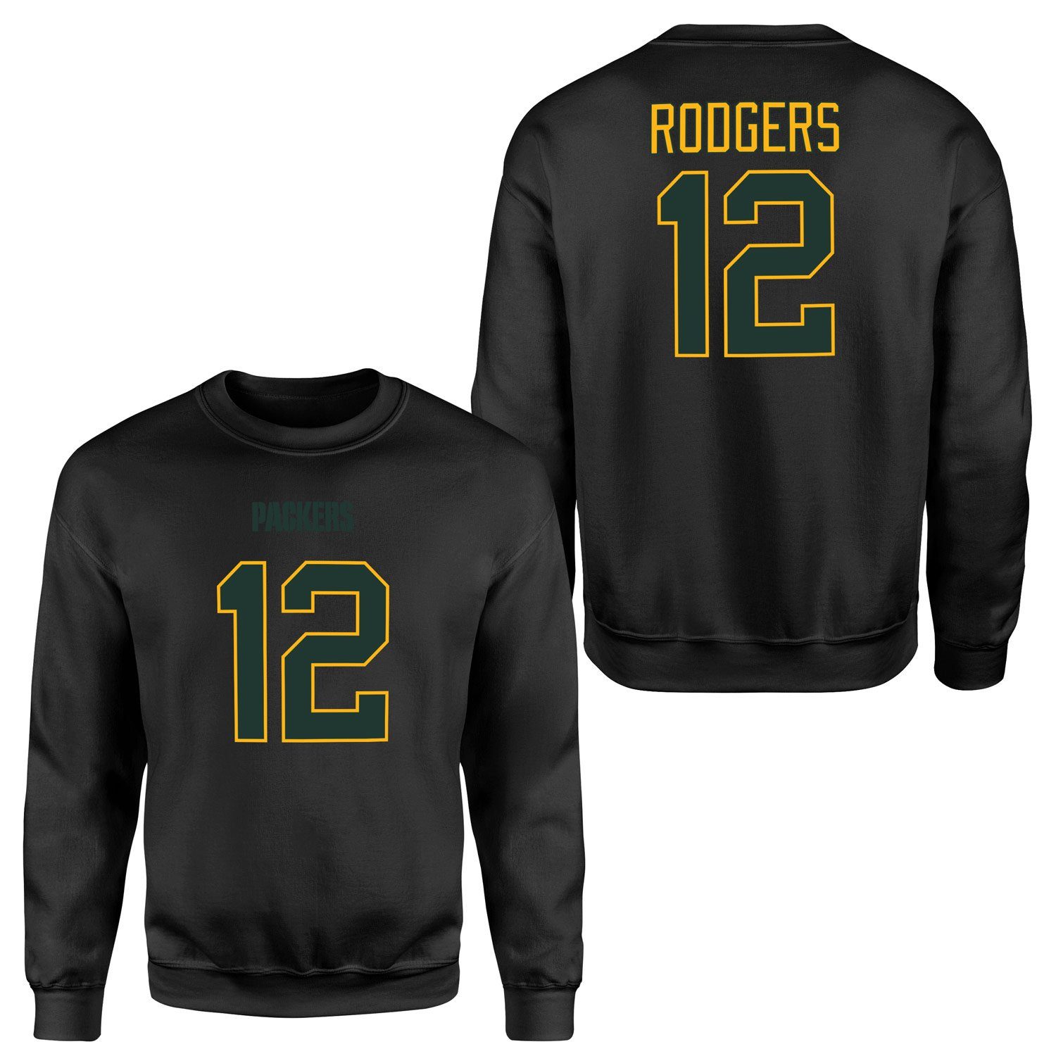 Aaron Rodgers Green Bay Packers Sweatshirt L - Siyah