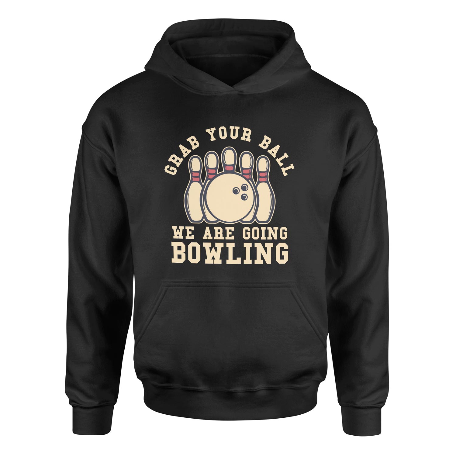 We Are Going Bowling Hoodie L - Siyah