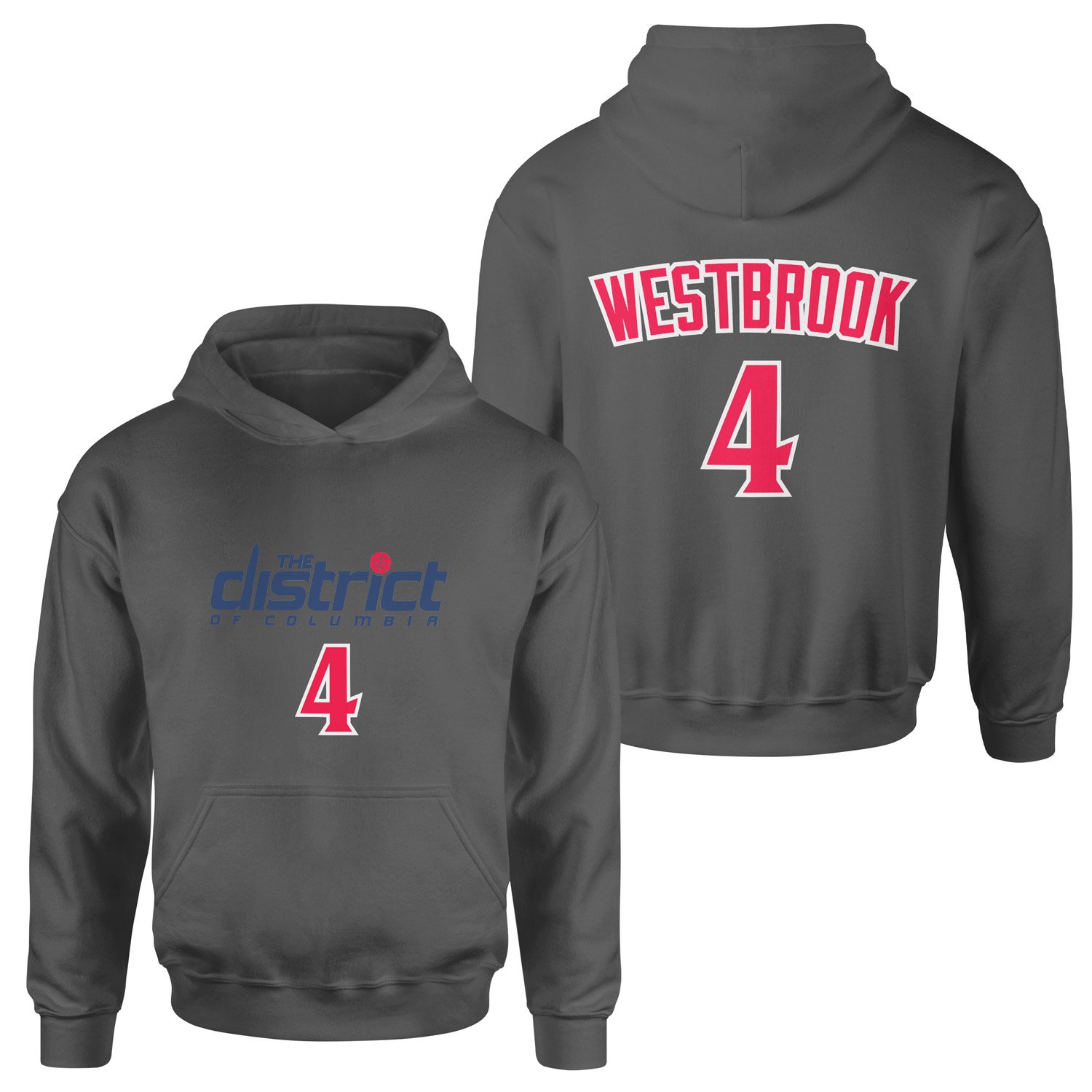 Russell Westbrook Wizards Forma Hoodie XL - Füme