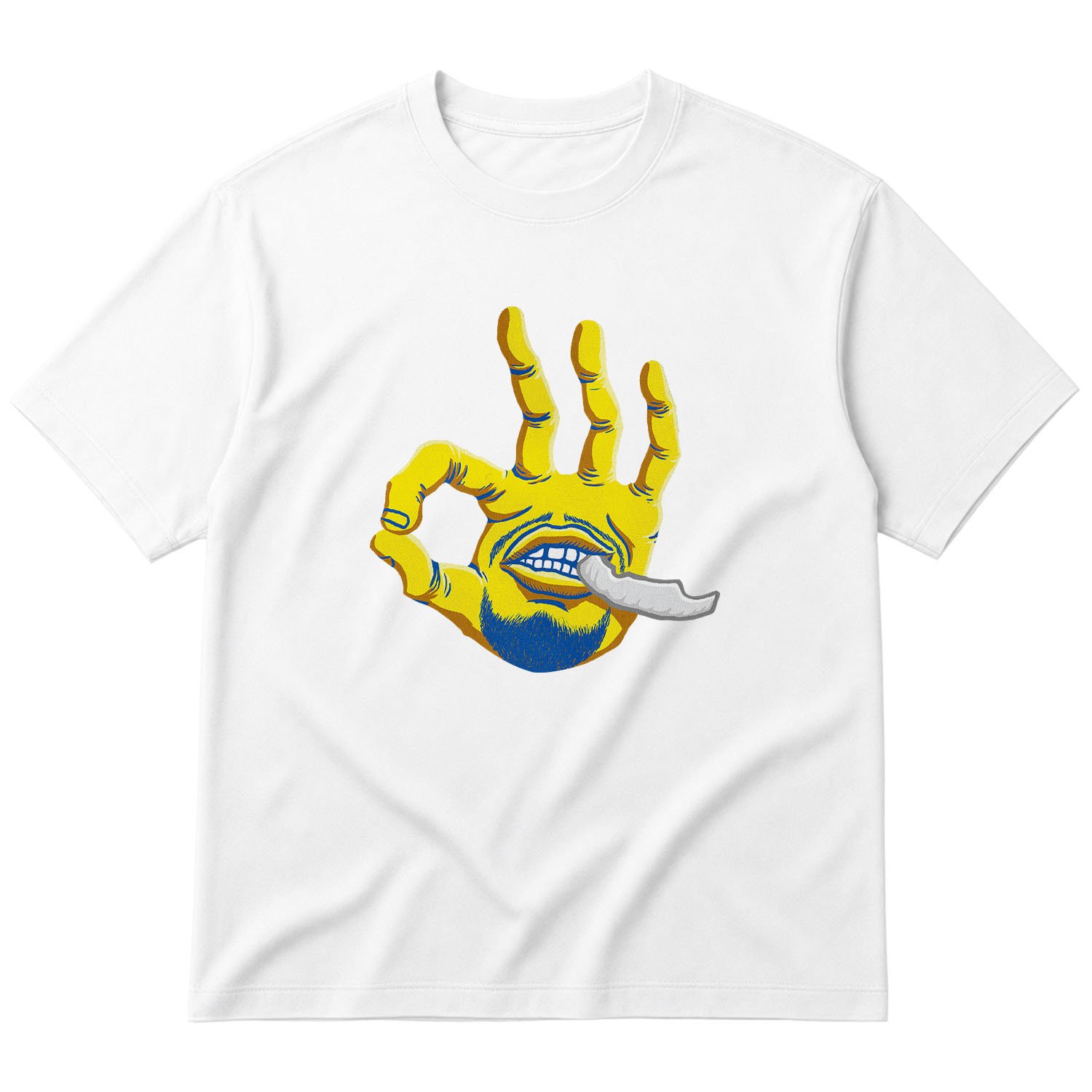 Stephen Curry Hand Oversize Tişört XL - Beyaz