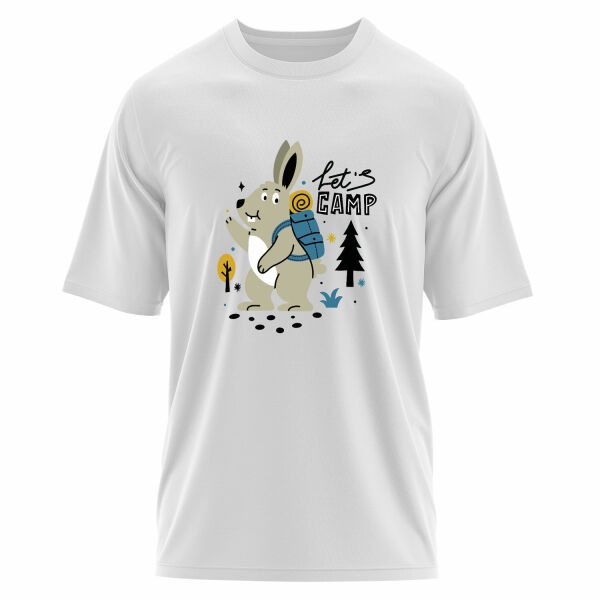 Let’s Camp Oversize Tişört S - Beyaz