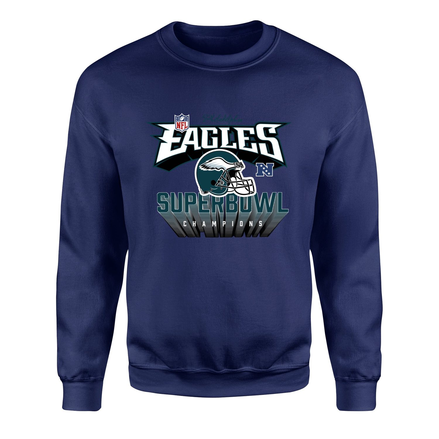 Philadelphia Eagles SB Champions Sweatshirt L - İndigo Mavisi