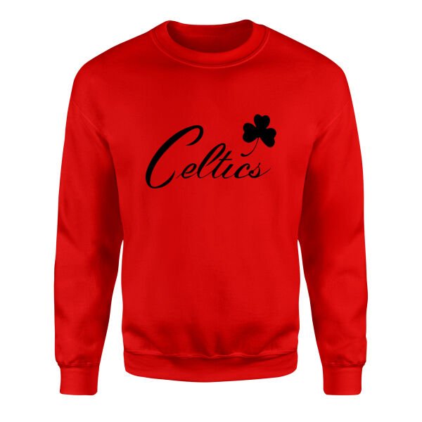 Celtics Cursive B Sweatshirt M - Kırmızı