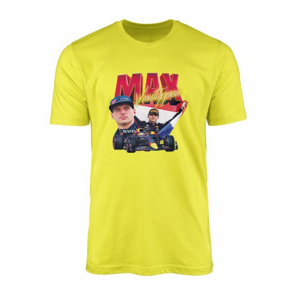 Max Verstappen Champion Tişört XL - Sarı