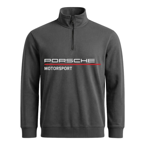 Porsche Motorsport Yarım Fermuarlı Sweatshirt M - Füme