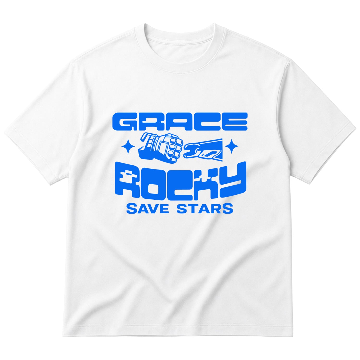 Grace Rocky Save Stars Oversize Tişört