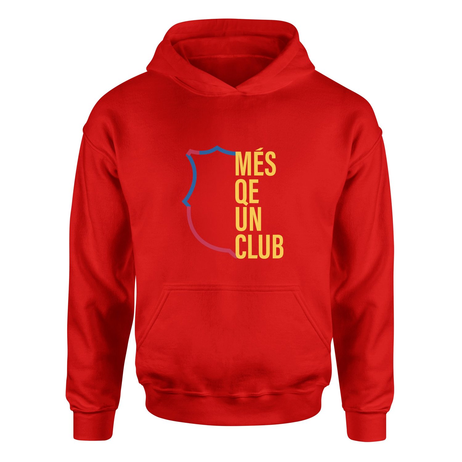 Més que un Club | FC Barcelona Hoodie XL - Kırmızı