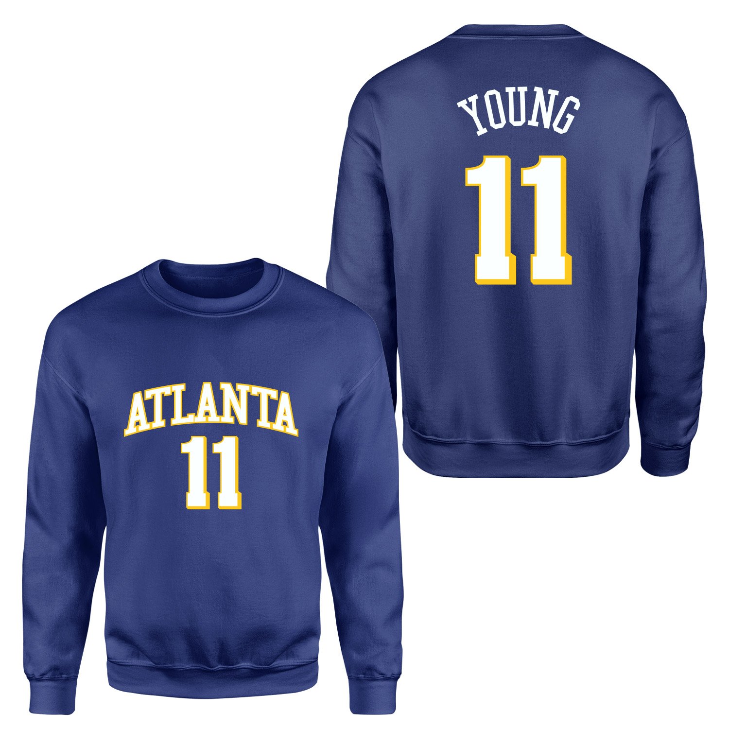 Trae Young 11 Atlanta Jersey Sweatshirt M - İndigo Mavisi