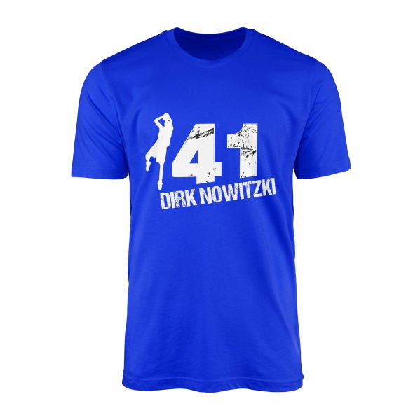 Dirk Nowitzki 41 Tişört L - Mavi