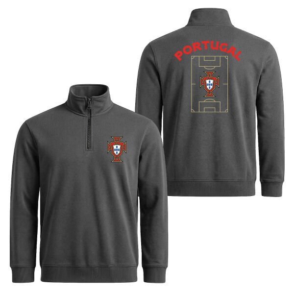 Portekiz Dünya Kupası 2026 Yarım Fermuarlı Sweatshirt M - Füme