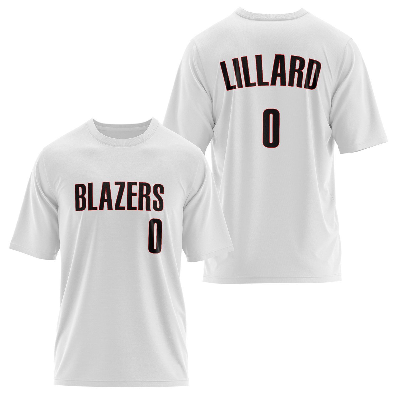 Damien Lillard Blazers Forma Oversize Tişört L - Beyaz