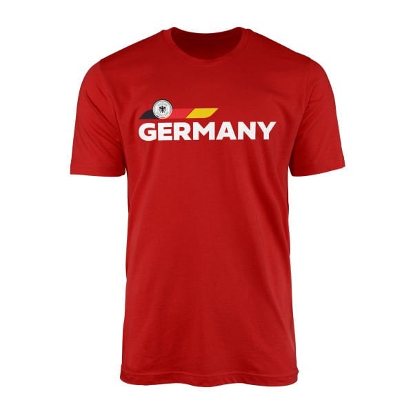 Almanya Retro I Tişört XL - Kırmızı