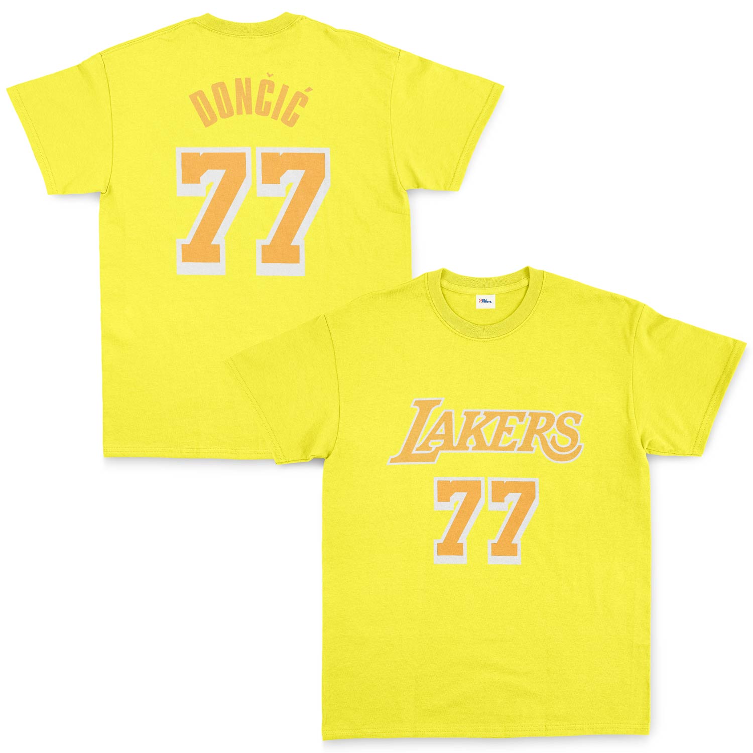 Luka Doncic 77 Lakers White Tişört L - Sarı