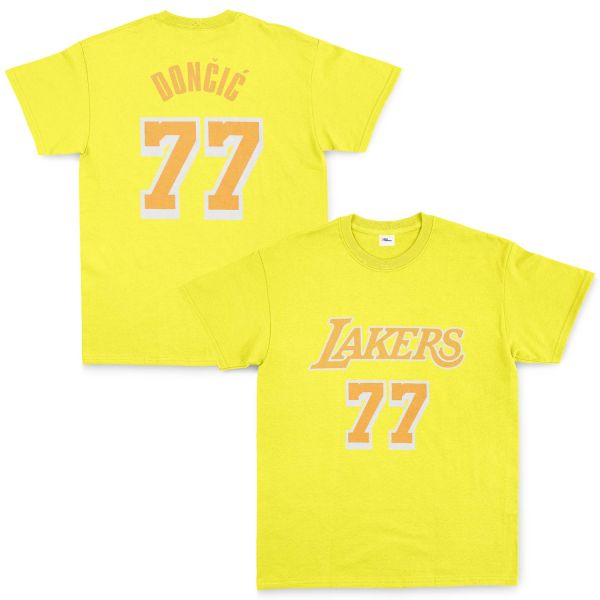 Luka Doncic 77 Lakers White Tişört L - Sarı