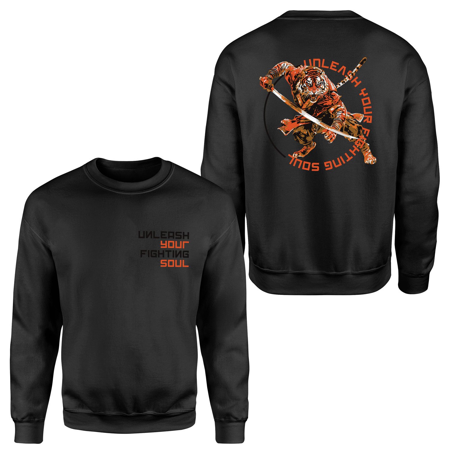 Unleash Your Fighting Soul | Siberian Tiger Sweatshirt L - Siyah
