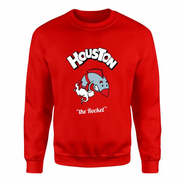Houston Cartoon Sweatshirt XL - Kırmızı