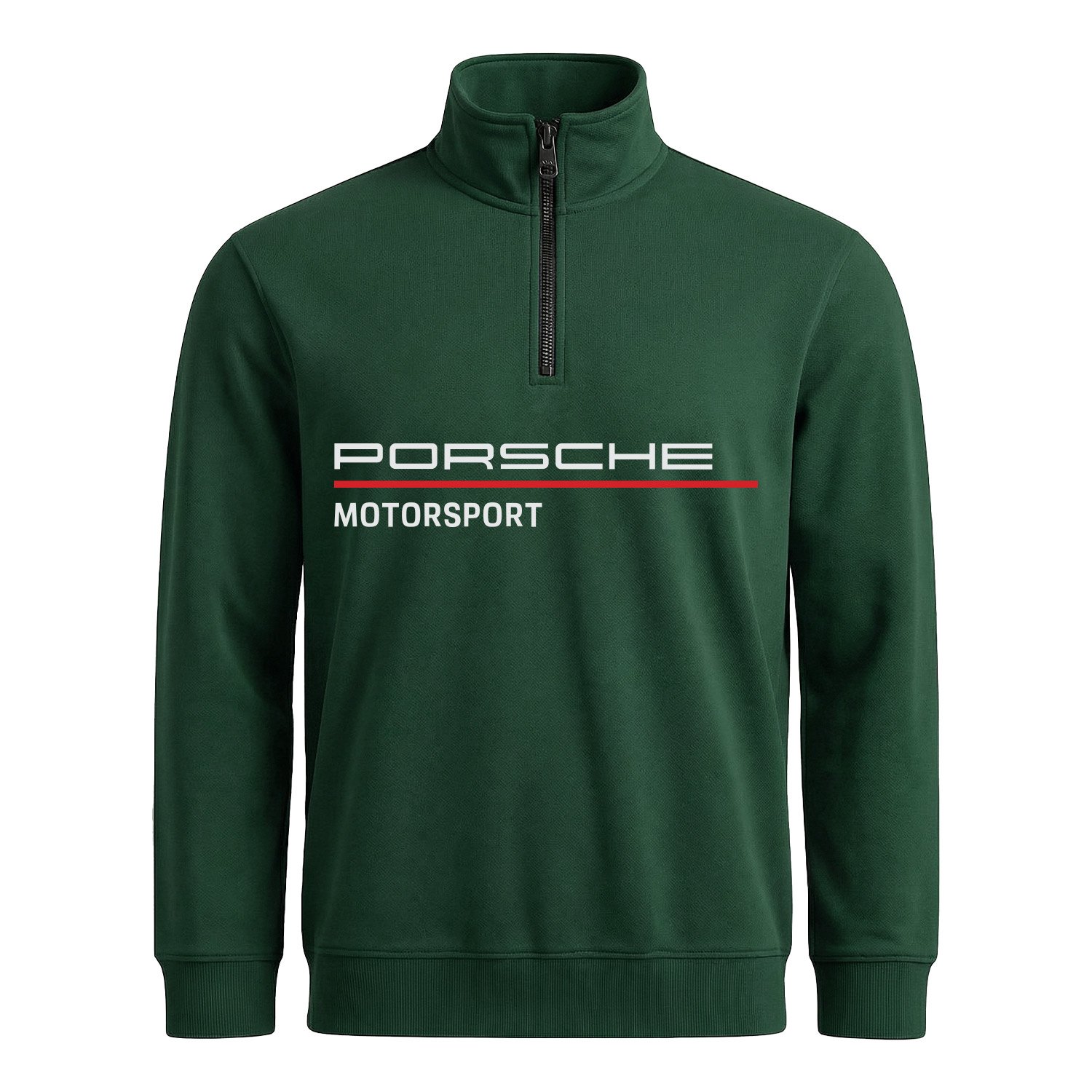 Porsche Motorsport Yarım Fermuarlı Sweatshirt S - Nefti Yeşili