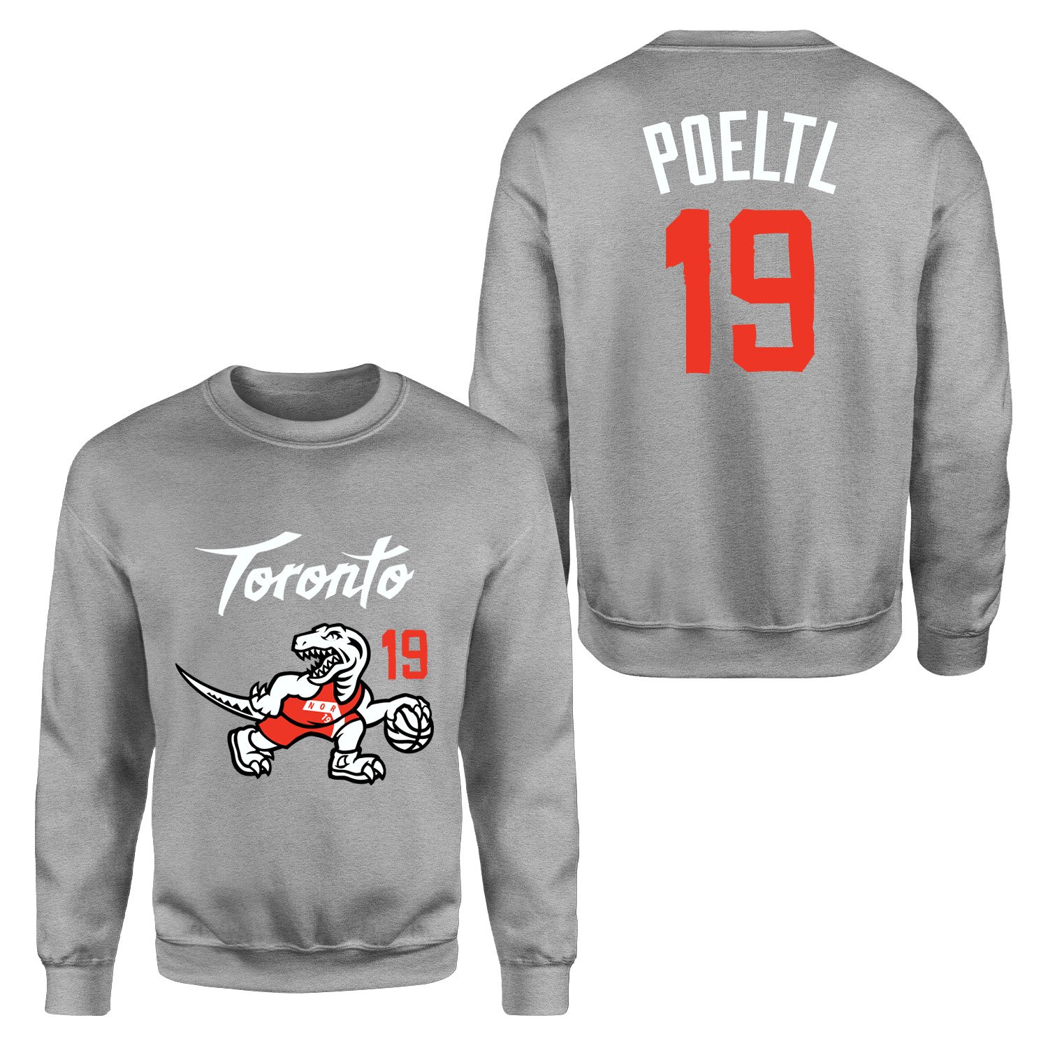 Jakob Poeltl 19 City Edition Raptors Sweatshirt S - Gri