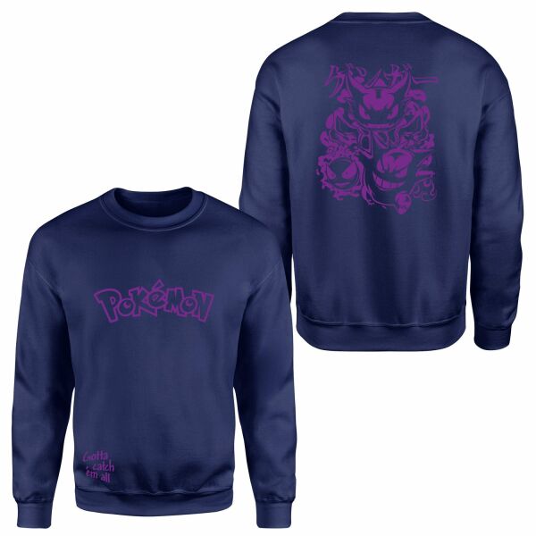 POKEMON Gengar SE Sweatshirt M - İndigo Mavisi