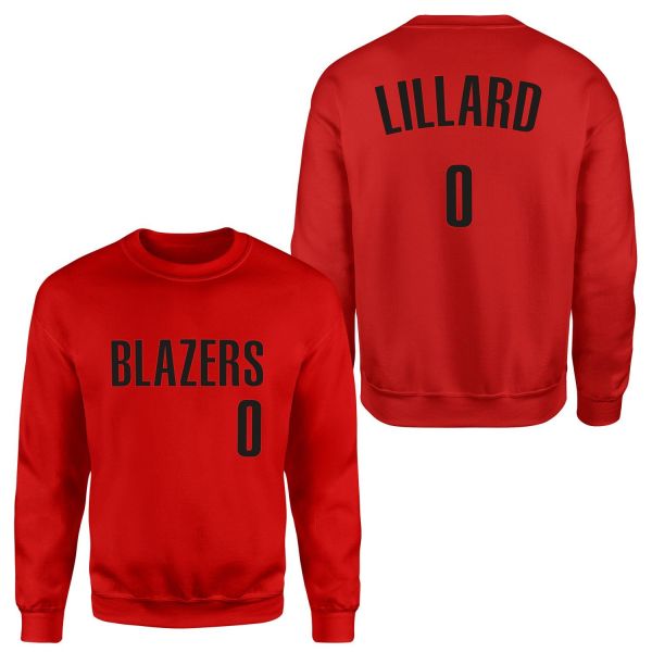 Damien Lillard Blazers Forma Sweatshirt M - Kırmızı