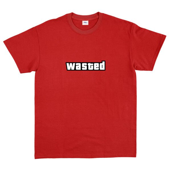 Wasted | GTA Tişört L - Kırmızı