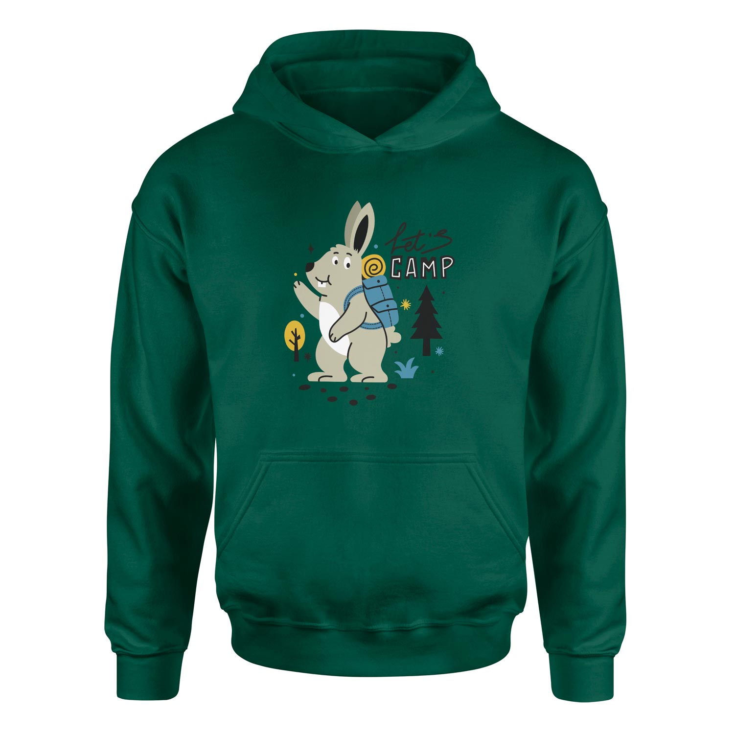 Let’s Camp Hoodie M - Nefti Yeşili