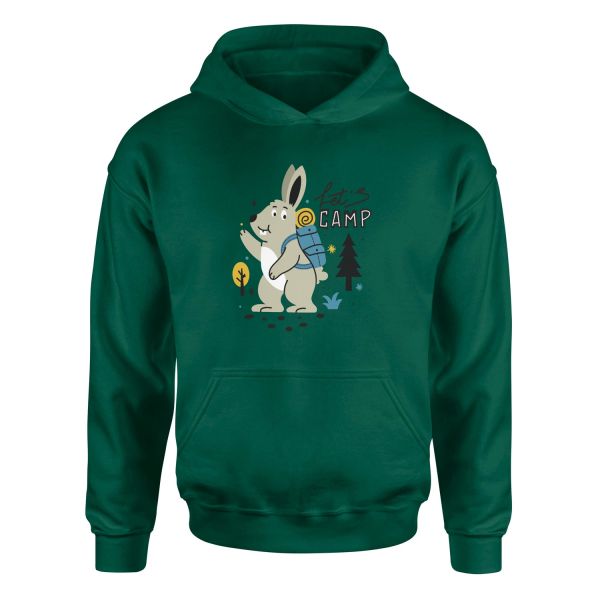 Let’s Camp Hoodie M - Nefti Yeşili
