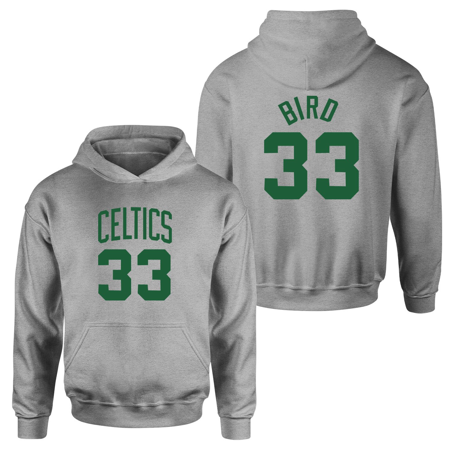 Larry Bird 33 Boston Forma Hoodie M - Gri