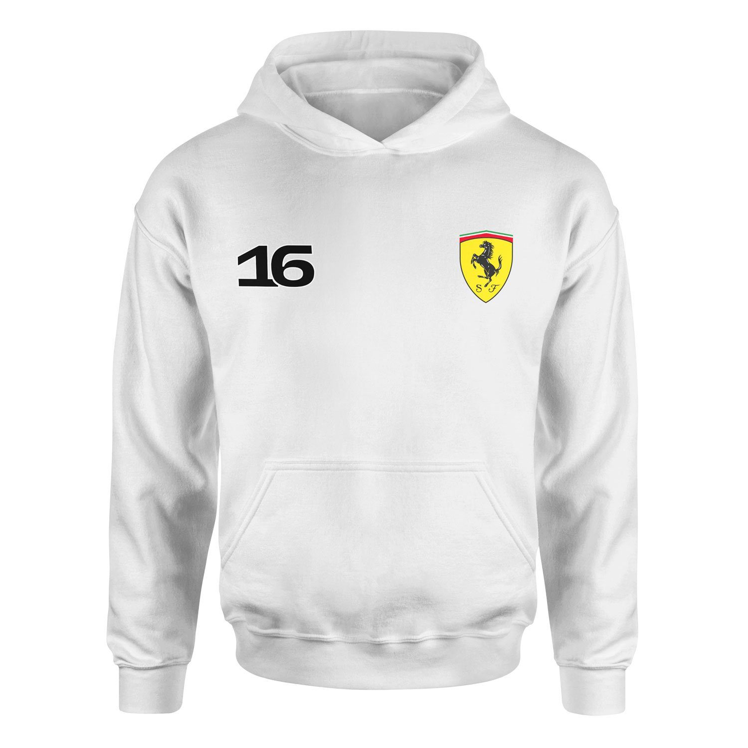 Charles Leclerc Ferrari #16 Hoodie XXL - Beyaz