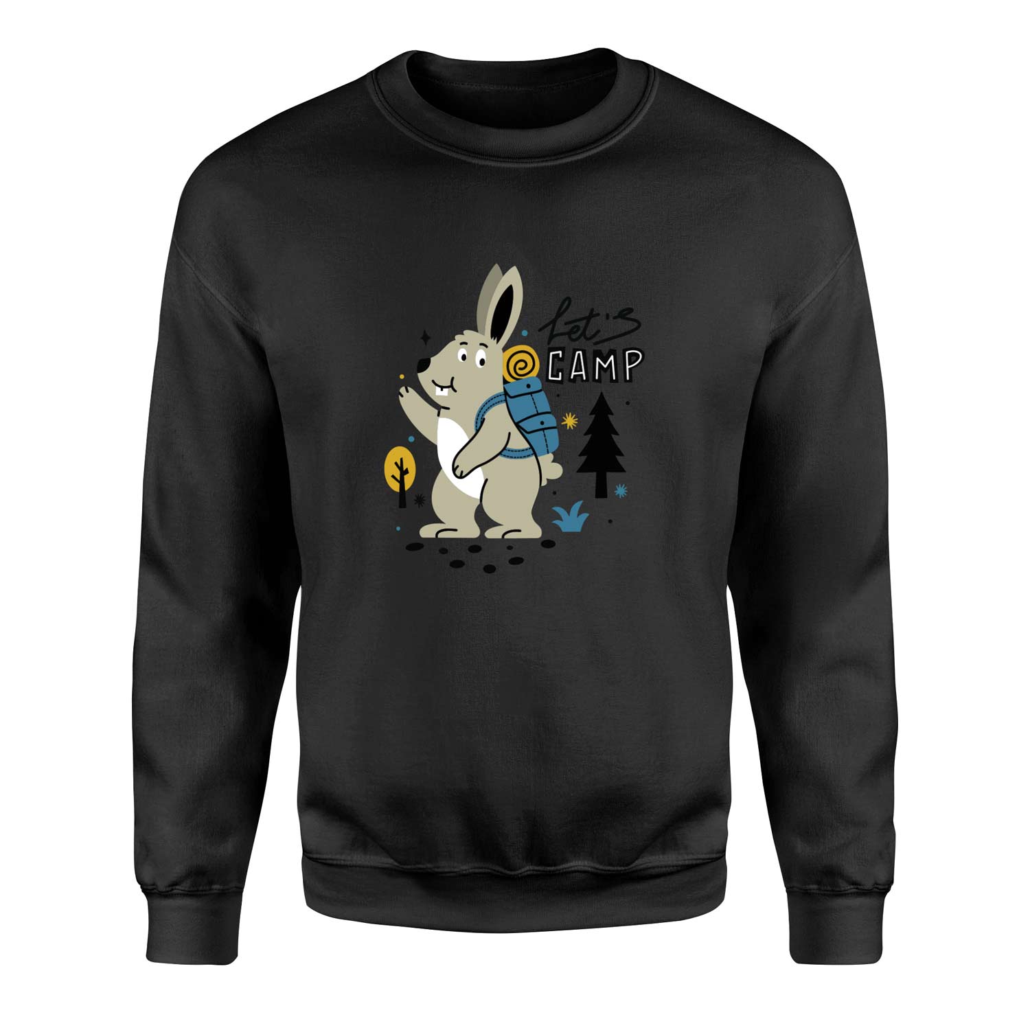 Let’s Camp Sweatshirt M - Siyah