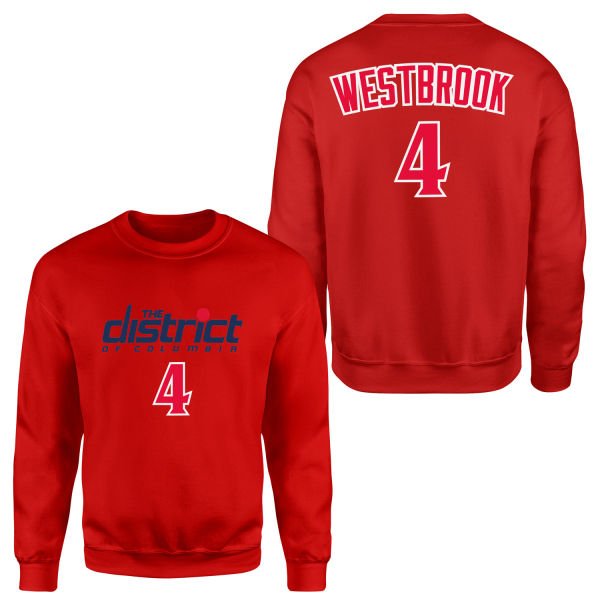 Russell Westbrook Wizards Forma Sweatshirt XXL - Kırmızı