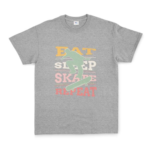 Eat Sleep Skate Repeat Tişört S - Gri