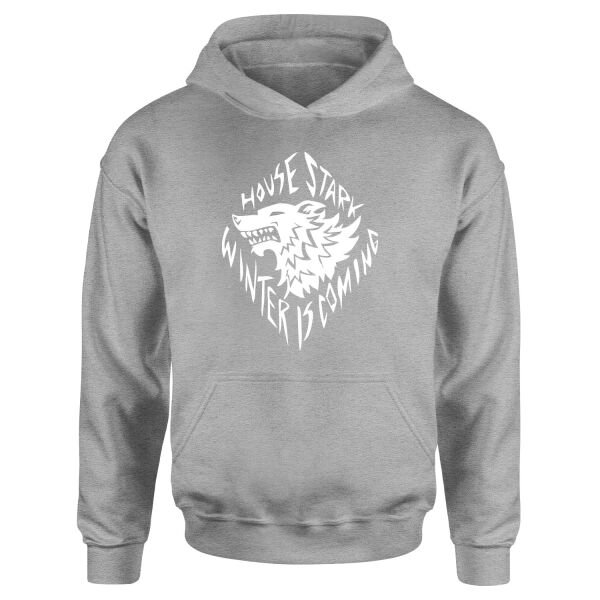 Winter is Coming Hoodie L - Gri