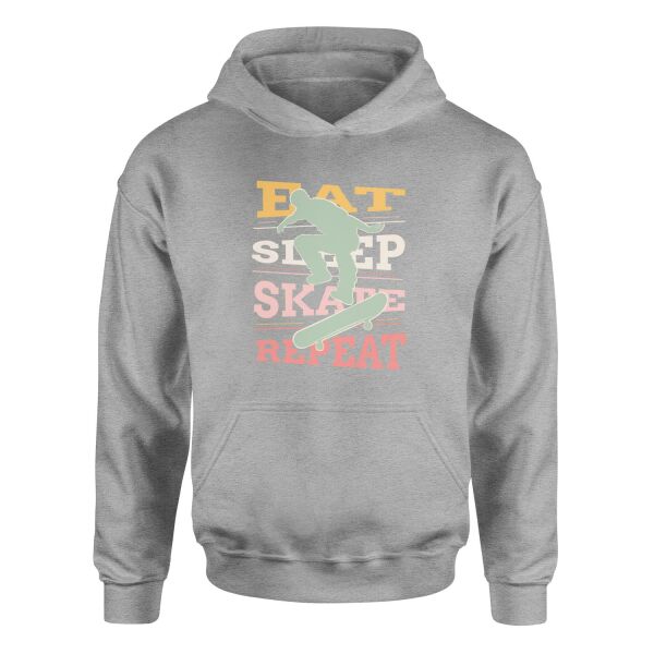 Eat Sleep Skate Repeat Hoodie M - Gri
