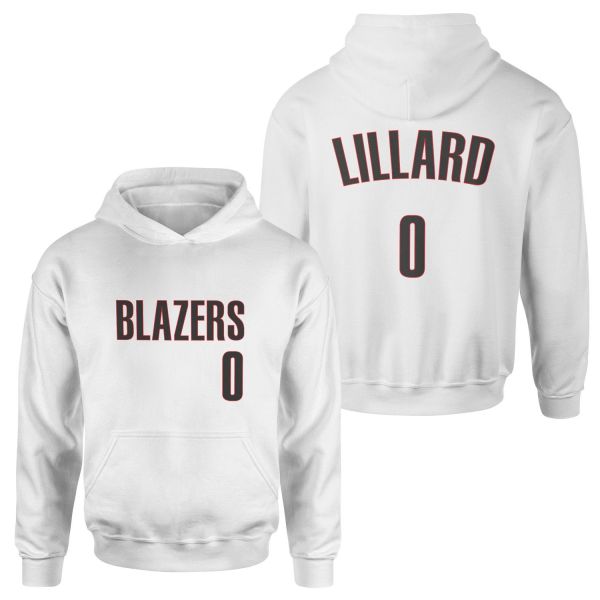 Damien Lillard Blazers Forma Hoodie M - Beyaz