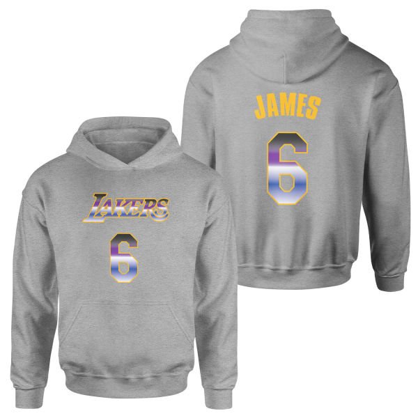LeBron James 6 Lakers Gradient Forma Hoodie XXL - Gri