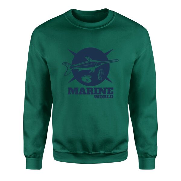 Marine World Denizci Sweatshirt M - Nefti Yeşili