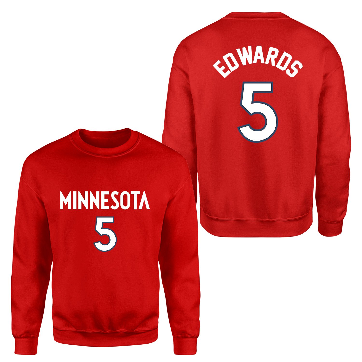 Anthony Edwards Minnesota Jersey Sweatshirt XL - Kırmızı