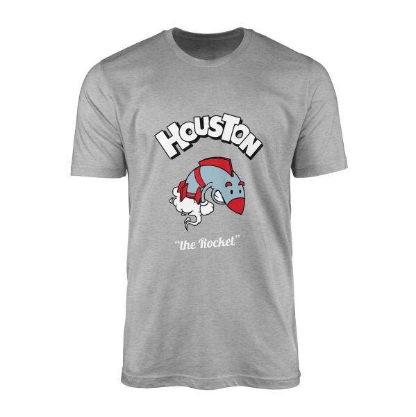Houston Cartoon Tişört S - Gri