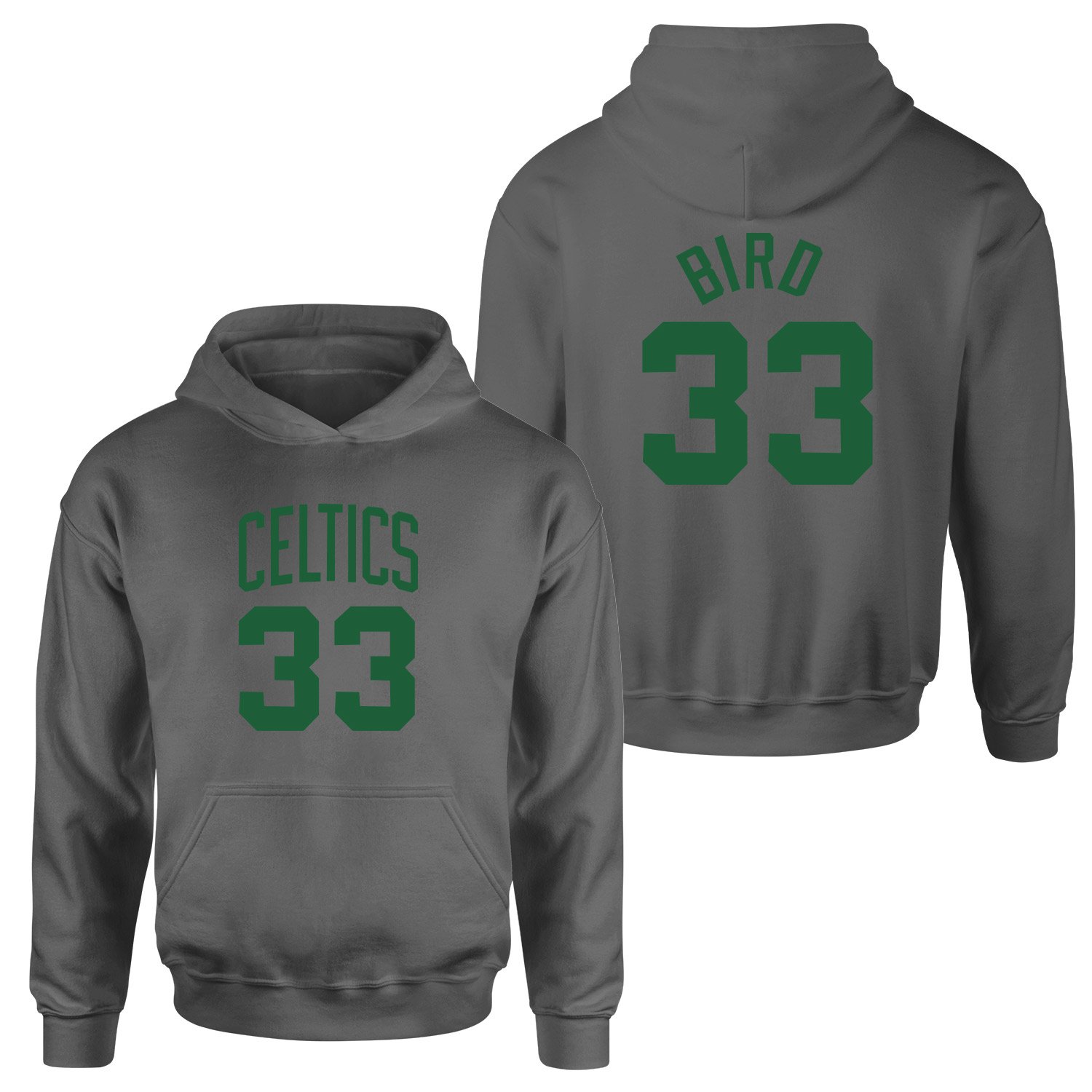 Larry Bird 33 Boston Forma Hoodie S - Füme