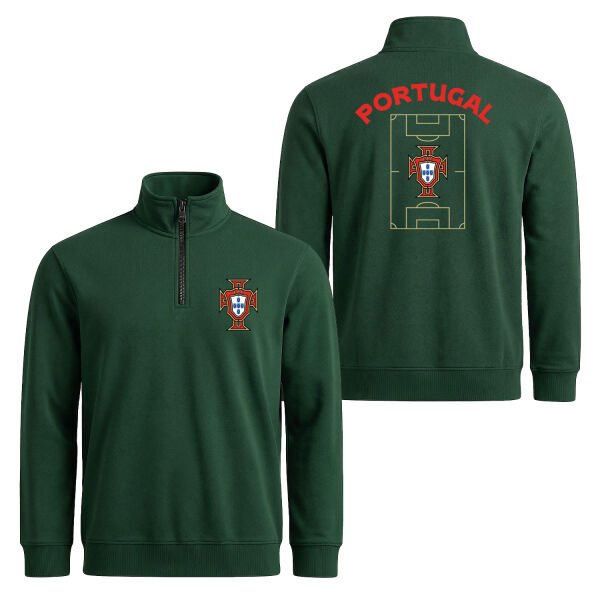 Portekiz Dünya Kupası 2026 Yarım Fermuarlı Sweatshirt XL - Nefti Yeşili