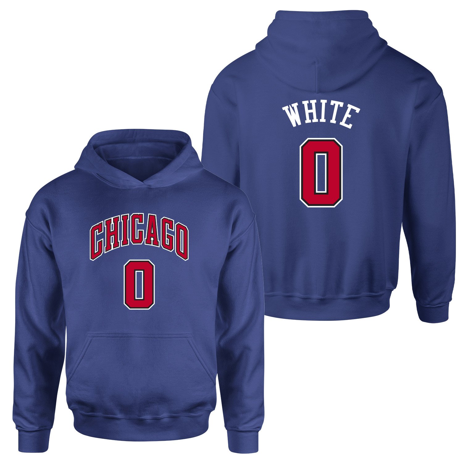 Coby White Chicago 0 Forma Hoodie L - İndigo Mavisi