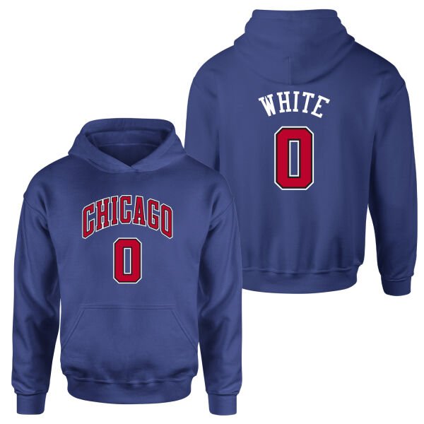 Coby White Chicago 0 Forma Hoodie L - İndigo Mavisi