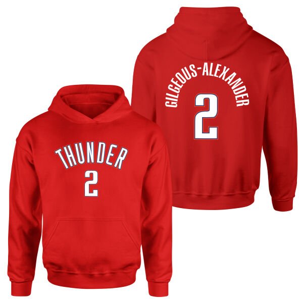 Shai Gilgeous-Alexander Oklahoma Forma Hoodie L - Kırmızı