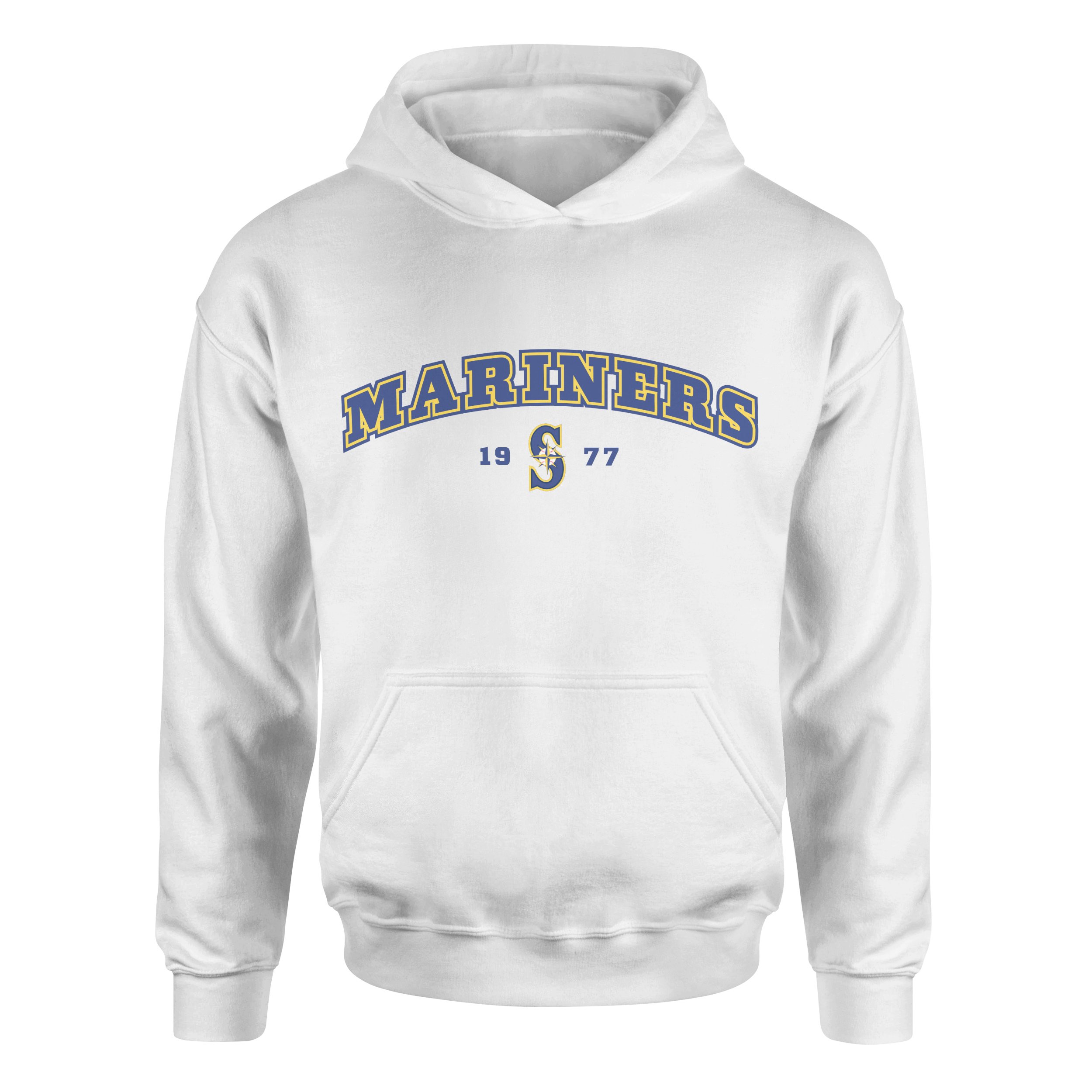 Mariners 1977 Hoodie S - Beyaz