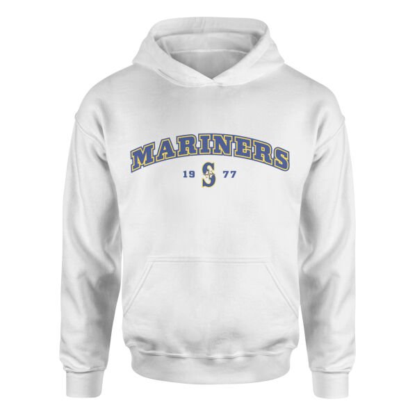 Mariners 1977 Hoodie S - Beyaz