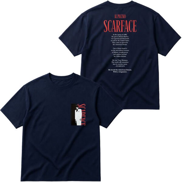 Scarface Al Pacino Oversize Tişört S - İndigo Mavisi