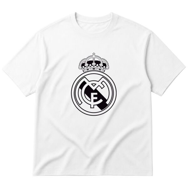 Real Madrid Shield Oversize Tişört S - Beyaz